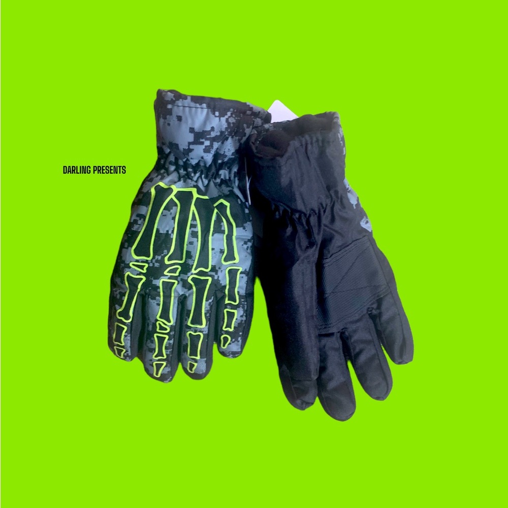 3M Thinsulate Waterproof Skelton Gloves Kids Color Size 4-7